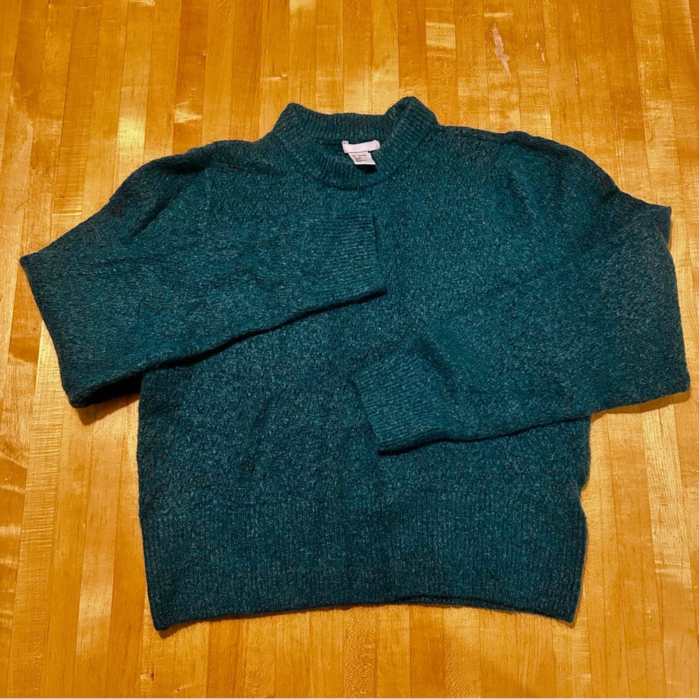 H&M Wool Blend Sweater - Emerald Green Sz M